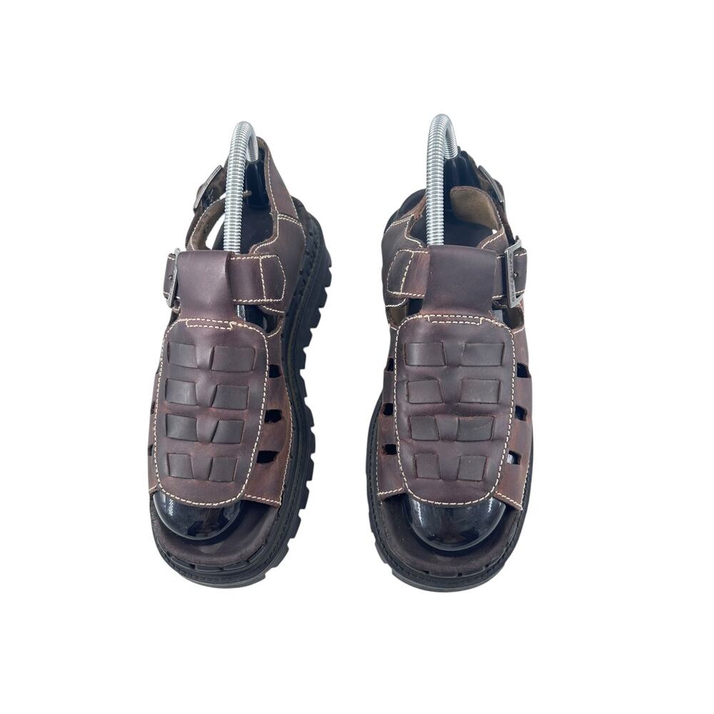 Skechers Jammers Women Brown Leather Fisherman Sandals Chunky Platform US 9 Y2KK - Picture 3 of 12